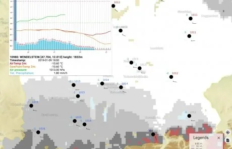trivisWS chart for OBS/FCT DWD: MOS + OBS Combi