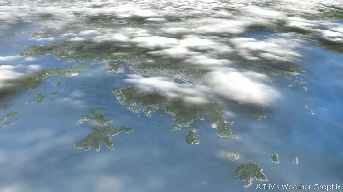 3D satellite weather visualization