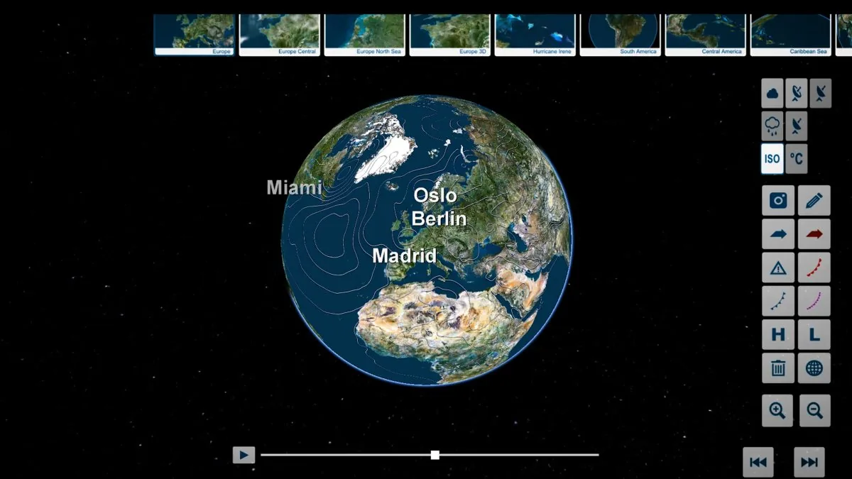 trivisTOUCH earth globe ISO visualization