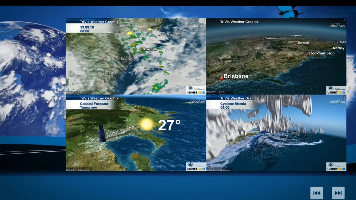Variety of 3D weather situations