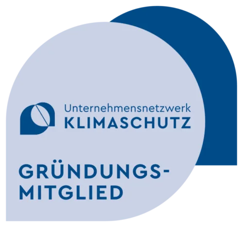 Badge “Unternehmensnetzwerk Klimaschutz – Gründungsmitglied” (founding member)